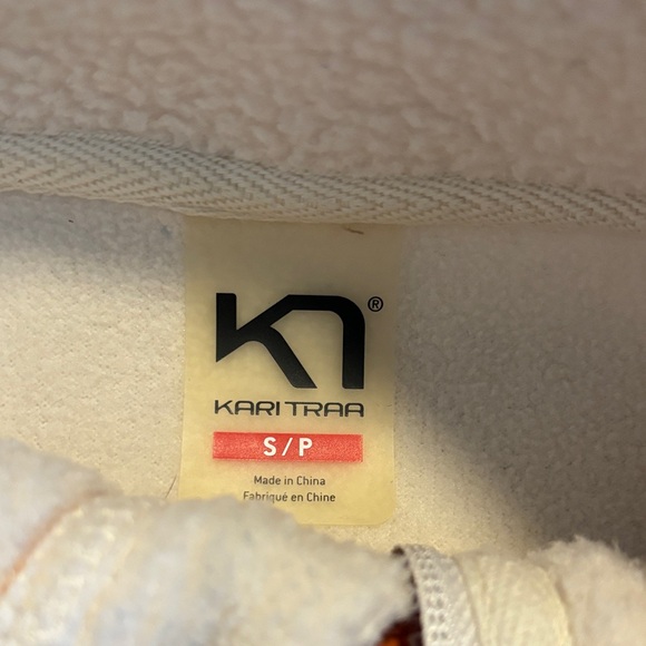 Kari Traa White Fleece Jacket with Orange Accents - Picture 2 of 3
